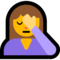 Person Facepalming emoji on Microsoft